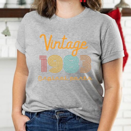 40th Birthday Shirt,Vintage 1983 Shirt,40th Birthday Gift for Women,40th Birthday Shirt Men,Original Parts Vintage Shirt