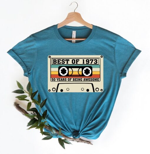 50th Birthday Party Shirts, Vintage 1973 Limited Edition Cassette T-Shirt