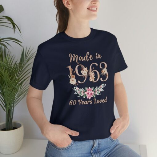 60th Birthday Custom Shirt, Made In 1963 Shirt, 60 Years Of Perfection Women T-Shirt, Floral Sweatshirt,