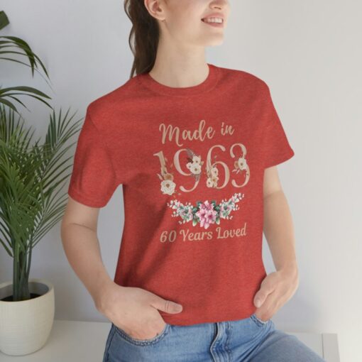 60th Birthday Custom Shirt, Made In 1963 Shirt, 60 Years Of Perfection Women T-Shirt, Floral Sweatshirt,