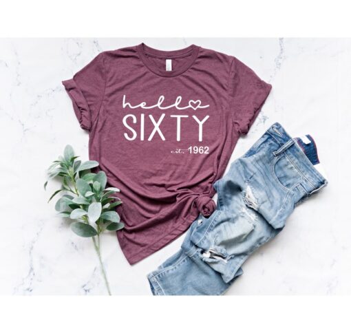 60th Birthday Shirt, 60 Birthday Shirt, Est 1963 Birthday Shirt Women, 60 and Fabulous