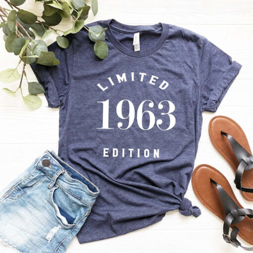 60th Birthday T-Shirt for Women,1963 T-Shirt, 60th Birthday Gift for Women, Limited Edition 1963 Top for Her