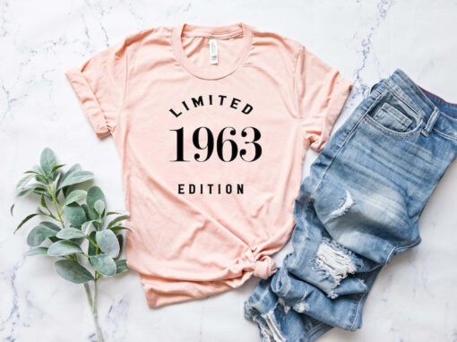 60th Birthday T-Shirt for Women,1963 T-Shirt, 60th Birthday Gift for Women, Limited Edition 1963 Top for Her