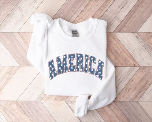 4th of July Sweatshirt, July 4 Crewneck, USA Sweatshirt