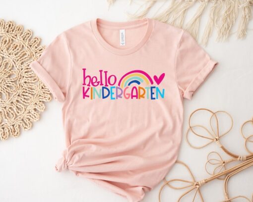 Hello Kindergarten Colorful Rainbow Shirt,Hello Kindergarten Shirt