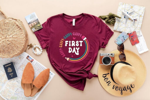 Happy First Day of School Shirt, Teacher Life Shirt, Teacher Gift, Teacher Appreciation