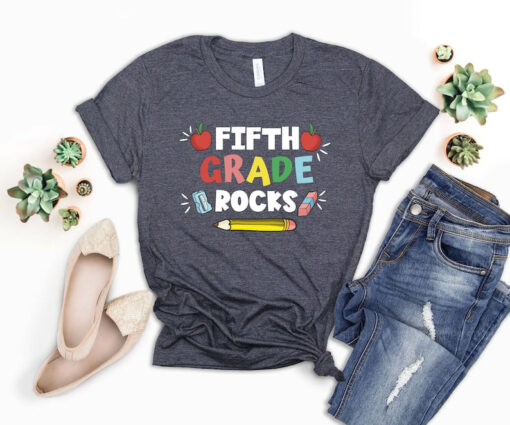 First Grade Rocks Shirt, Back to School Shirt for Girls, First Day of School Gift