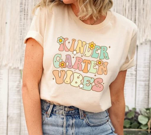 Kindergarten Teacher Shirt, Kinder Garten Vibes Tee