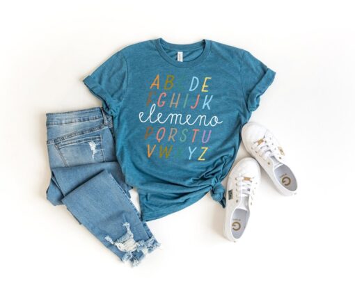 Alphabet Elemeno Shirt,Happy First Day of School Shirt,Teacher Gift