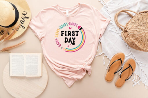 Happy First Day of School Shirt, Teacher Life Shirt, Teacher Gift, Teacher Appreciation