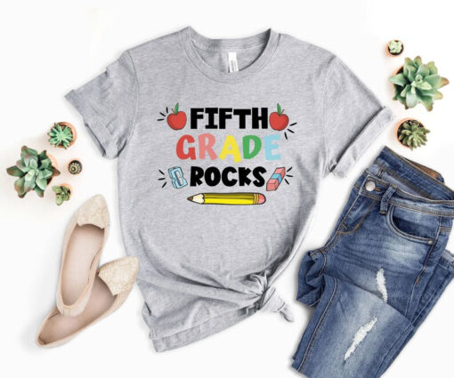 First Grade Rocks Shirt, Back to School Shirt for Girls, First Day of School Gift