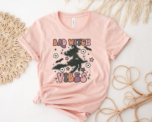 Bad Witch Vibes Shirt, Halloween Shirt, Witch Shirt, Women Halloween shirt, Fall Shirt, holiday Shirt