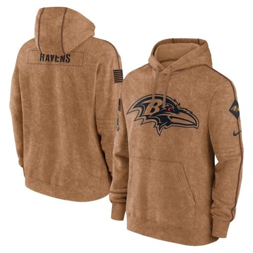 Baltimore Ravens Brown Salute Pullover Hoodie