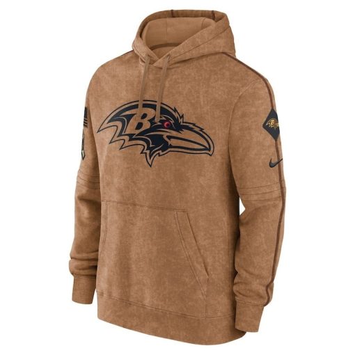 Baltimore Ravens Brown Salute Pullover Hoodie