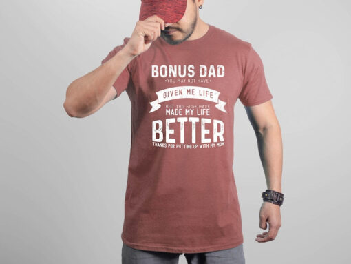 Bonus Dad Shirt, Gifts For Step Dad, Father's Day Gifts For Men, Best Bonus Dad Ever Tee, New Dad T-Shirt