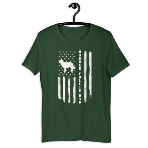 Border Collie Father | Border Collie Dad | Border Collie Breed Patriotic American Father's Day Gift