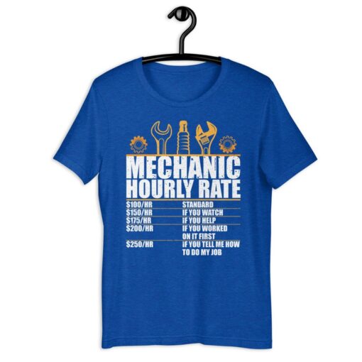 Car Mechanic Shirt | Mechanic Hourly Rate | Funny Mechanic Pricing List Gift