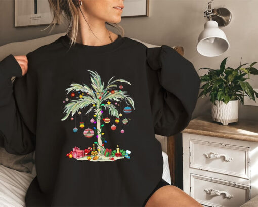 Christmas Palm Tree Sweatshirt Florida Christmas Shirt