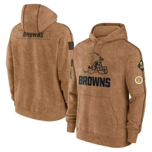 Men's Cleveland Football Stitched Brown 2023 Hoodie