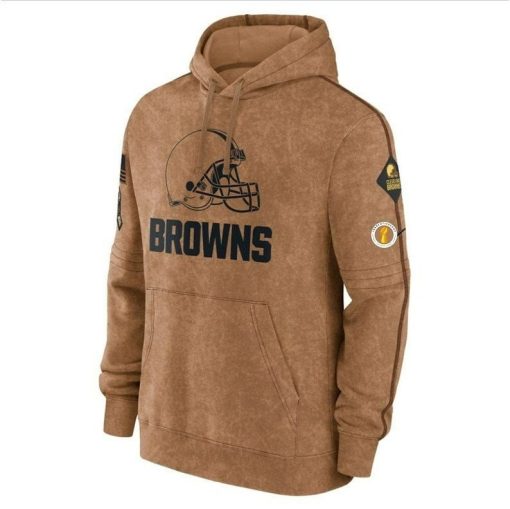 Men's Cleveland Football Stitched Brown 2023 Hoodie