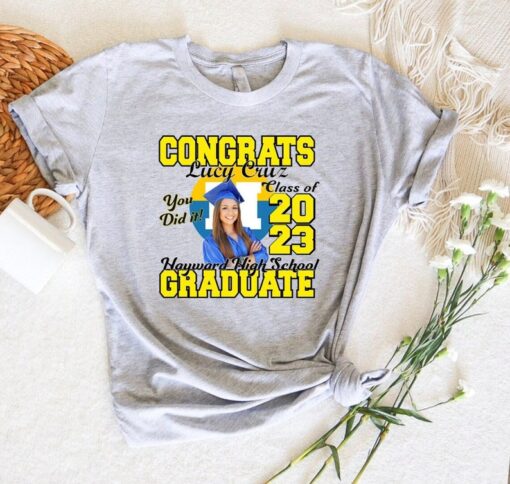 Custom 2023 Graduate T-Shirt,Personalized Graduation Shirt,Custom Graduation Photo Shirt,Best Graduation Gift