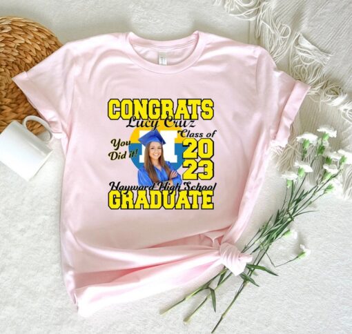 Custom 2023 Graduate T-Shirt,Personalized Graduation Shirt,Custom Graduation Photo Shirt,Best Graduation Gift