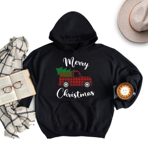 Merry Christmas Hoodie, Family Christmas Unisex Hoodies, Christmas Hooded Sweatshirt