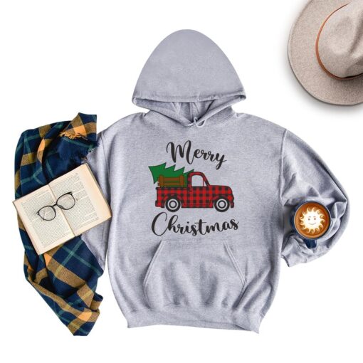 Merry Christmas Hoodie, Family Christmas Unisex Hoodies, Christmas Hooded Sweatshirt