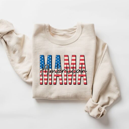 Cute American Mama Sweatshirt, American Sweatshirt, American Mom Sweatshirt