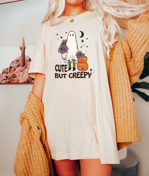 Cute But Creepy Halloween Shirt, Spooky Vibe T-Shirt, Halloween Shirt, Retro Halloween Shirt