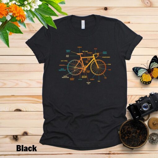 Anatomy Of A Bicycle Shirt, Cycling T-shirt