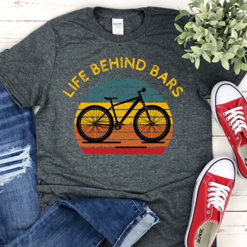 Cycling Shirt, Funny Bicycle Shirt, Cycling Lover, Life Behind Bars, Mountain Biking Shirt