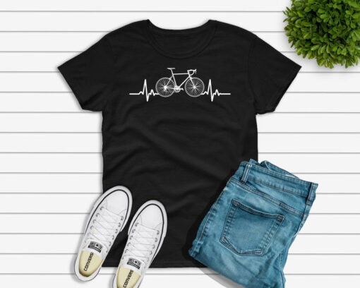 Heartbeat Cycling Shirt for Men Women, Road Bike Clothes