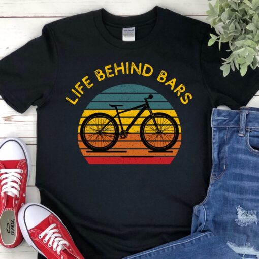 Cycling Shirt, Funny Bicycle Shirt, Cycling Lover, Life Behind Bars, Mountain Biking Shirt