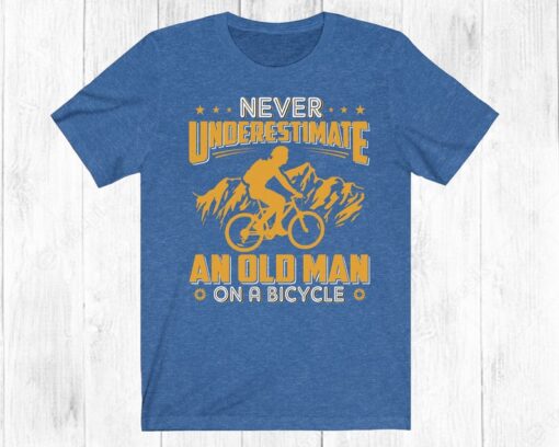 Never Underestimate an Old Man on a Bicycle Shirt, Cycling Shirt for Men