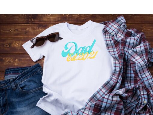 Dad Est 2023 Shirt, Retro Writing Dad Shirt, Grandpa Est Shirt 2023, Father day shirt, Grandpa shirt