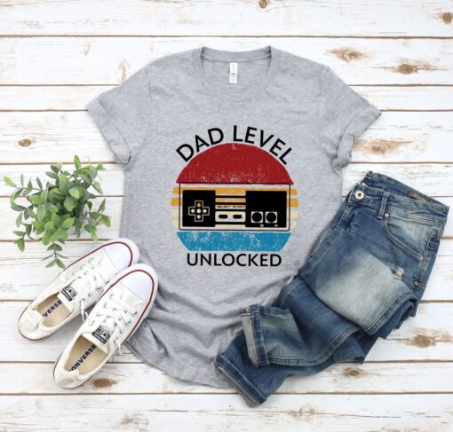 Dad Level Unlocked Shirt, Shirts for Dad, Father Shirts, Dad Shirts, Shirts for Dad Gamers