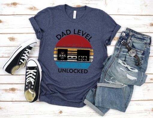 Dad Level Unlocked Shirt, Shirts for Dad, Father Shirts, Dad Shirts, Shirts for Dad Gamers