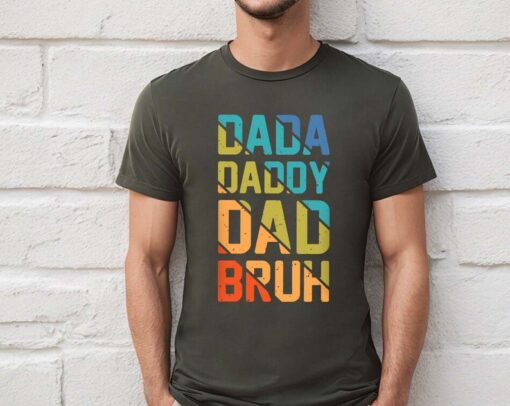 Dada Daddy Dad Bruh Shirt, New Dad Shirt, Retro Vintage Graphic Dad Shirt