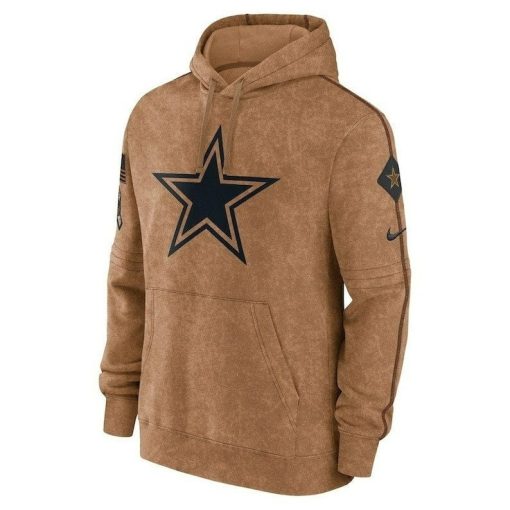 Men's Dallas Football Stitched Brown 2023 Hoodie