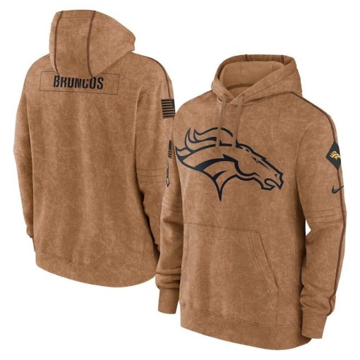 Denver Broncos Brown Salute Pullover Hoodie