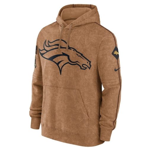 Denver Broncos Brown Salute Pullover Hoodie