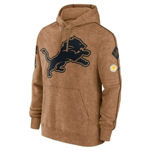 Men's Detroit Football Stitched Brown 2023 Hoodie