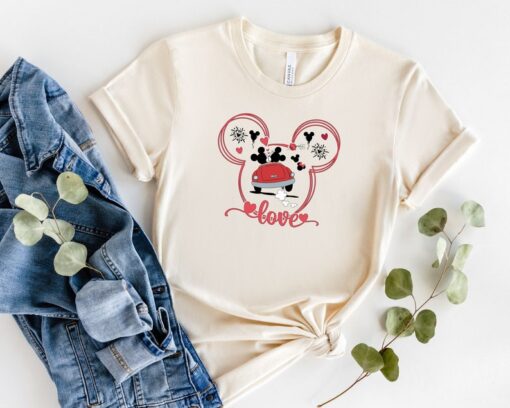 Disney Love Car Valentine's Day Shirt