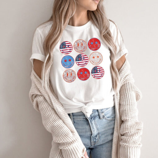 American Smiley Face Shirt, Independence Day Shirt