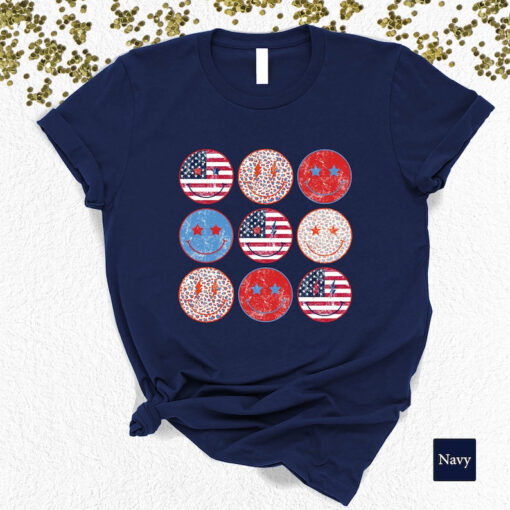 American Smiley Face Shirt, Independence Day Shirt