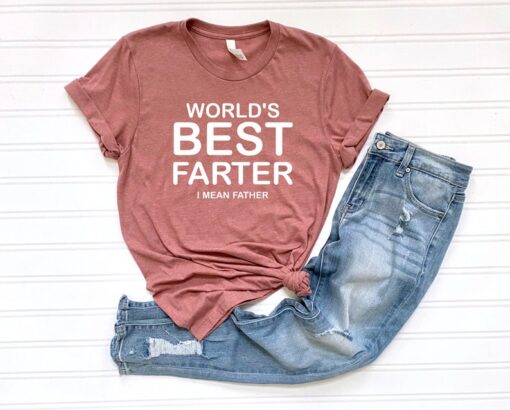 Worlds Best Farter I Mean Father Best Dad Ever Cool Dog Mens T-Shirt, Fathers Day Gift, Husband Shirt Humor Gift for Men