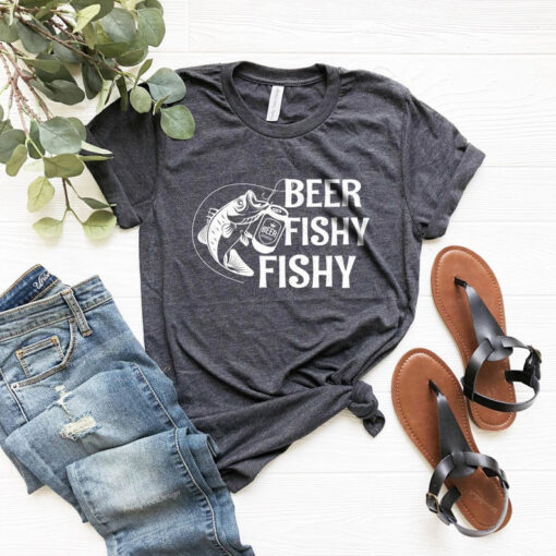 Beer Fishing T Shirt, Humor Angling Shirt