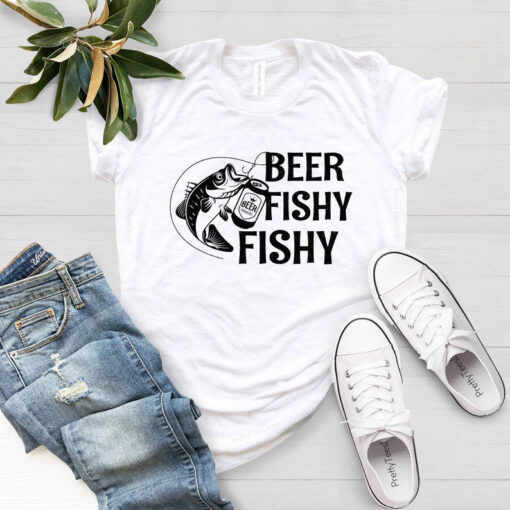 Beer Fishing T Shirt, Humor Angling Shirt