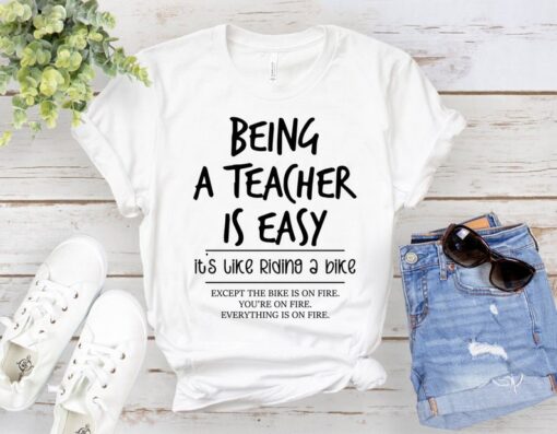 Funny Teacher T-shirt, Cute Teacher Shirt, Back To School Tees, New Teacher Tops,Motivation Tshirt,Inspirational Outfit